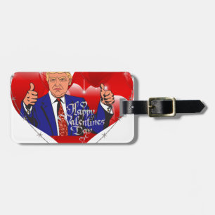 happy valentines day donald trump luggage tag