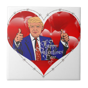 happy valentines day donald trump tile