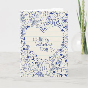 Happy Valentine's Day doodles! Holiday Card