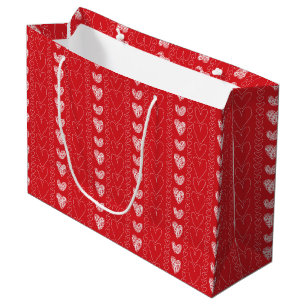 Happy Valentine's Day Doodles Large Gift Bag
