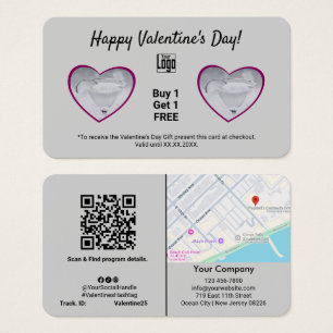 Happy Valentine's Day Drink Gift Voucher Card