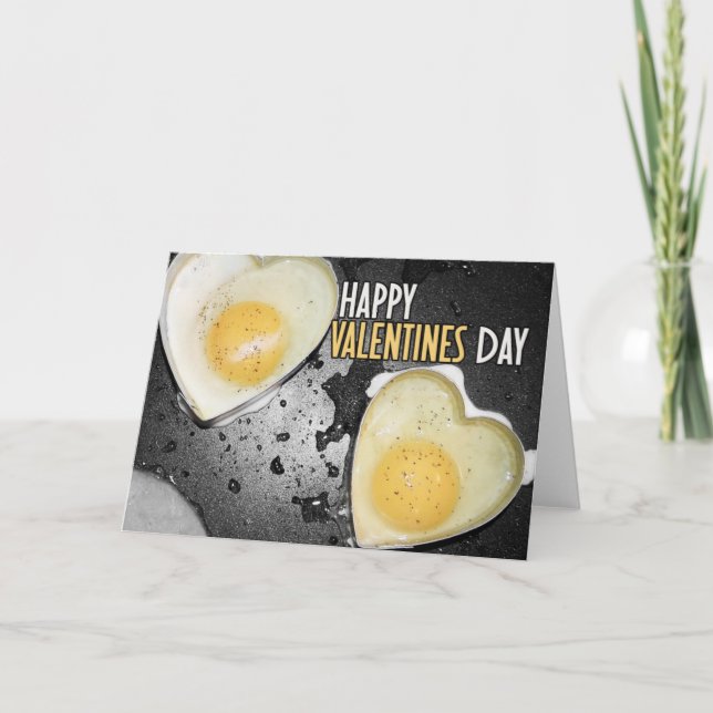 Happy Valentines Day Eggs Holiday Card (Front)