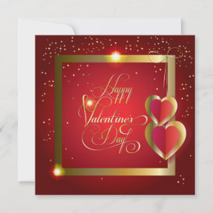 Happy Valentine's Day Elegant Greeting Holiday Card