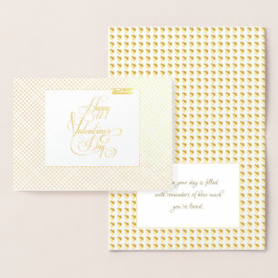 Happy Valentine's Day Elegant Luxury Gold Foil Card