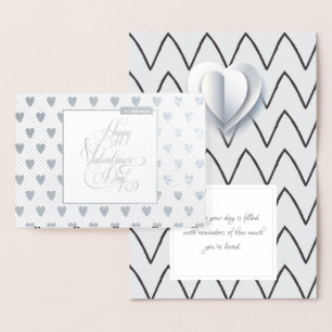 Happy Valentine's Day Elegant Luxury Modern Foil Card