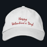 Happy Valentine's Day  Embroidered Hat<br><div class="desc">Fun easy to wear you can use this cap every Valentine's Day and make a great gift.</div>