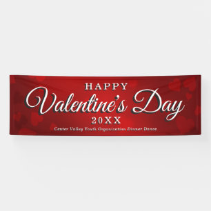 HAPPY VALENTINE'S DAY EVENT RED HEARTS BANNER