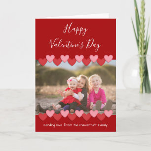 Happy Valentines Day Family Photo Holiday Card