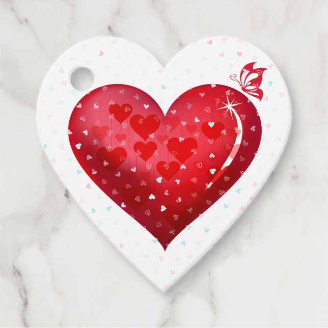 Happy Valentines Day Favour Tags (Front)