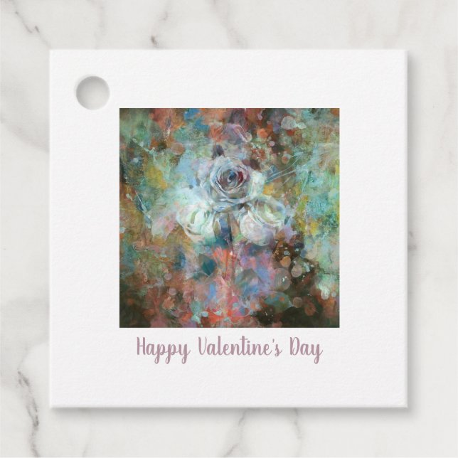 Happy Valentine's Day.  Favour Tags (Front)