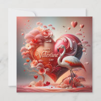 Happy Valentine's Day Flamingo