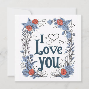 Happy valentine's Day flat card