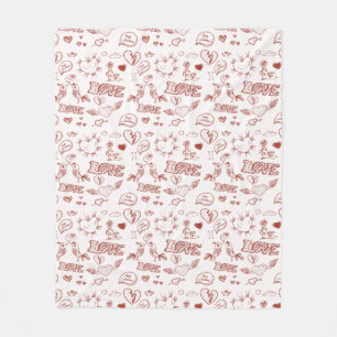 Happy Valentine's Day Fleece Blanket