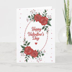 Happy Valentine's Day Floral Holiday Card