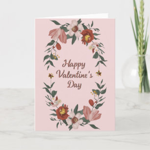 Happy Valentine's Day Floral Holiday Card