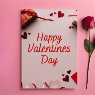Happy Valentines Day Foil Holiday Card