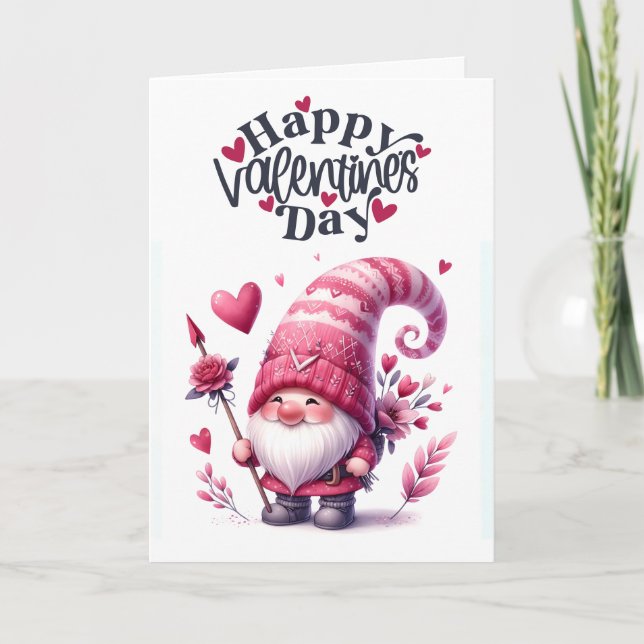 Happy Valentines Day -Folded Greeting Card (Front)