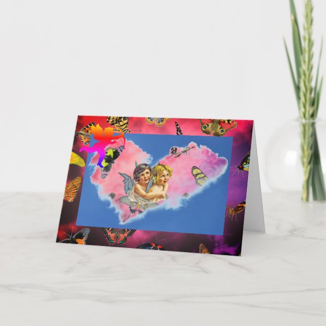 HAPPY VALENTINE'S DAY Folded Greeting Card (Front)