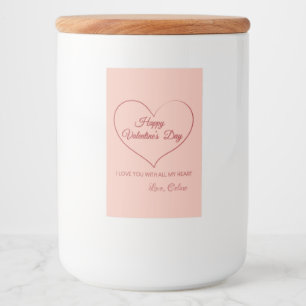 Happy Valentine's Day Food Label