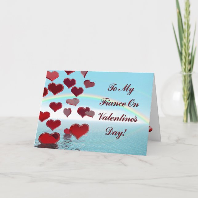 Happy Valentine's Day for fiance Holiday Card (Front)