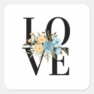Happy Valentine's Day For Lover Fashion Square Sticker