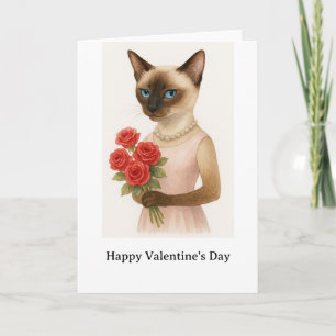 Happy Valentine's Day for Siamese Cat Lover  Card