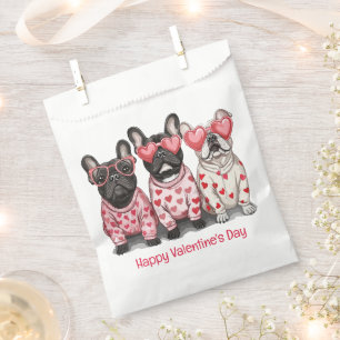 Happy Valentines Day French Bulldog Favour Bags