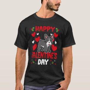 Happy Valentines Day French Bulldog Heart Love Ani T-Shirt