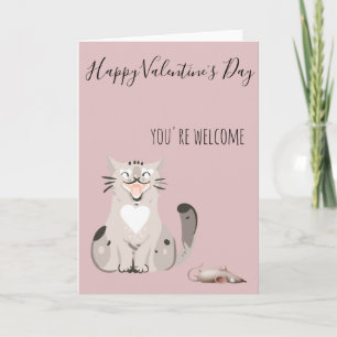 Happy Valentine's Day From Cat Funny Card