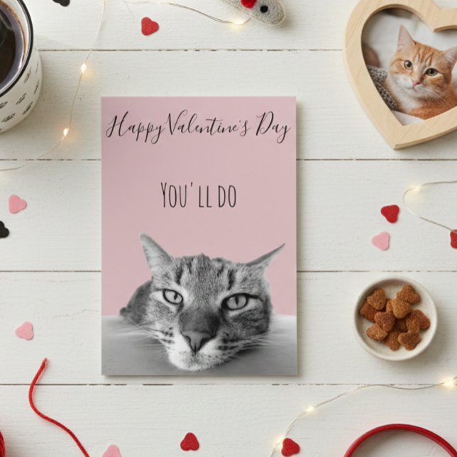 Happy Valentine's Day From Cat To Human Humour Card (Creator Uploaded)