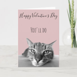 Happy Valentine's Day From Cat To Human Humour Card