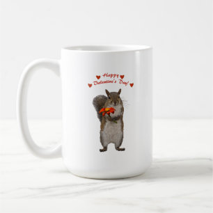 Happy Valentines Day from cute squirrel Coffee Mug