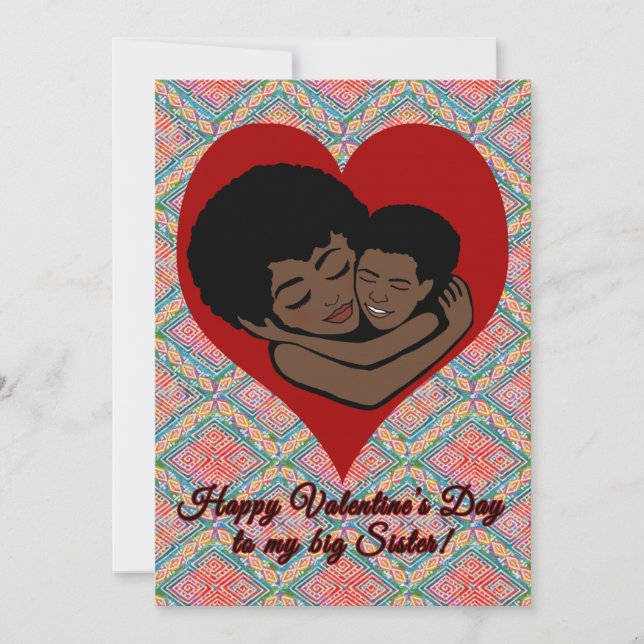 Happy Valentine's Day from Little Brother African Card (Front)