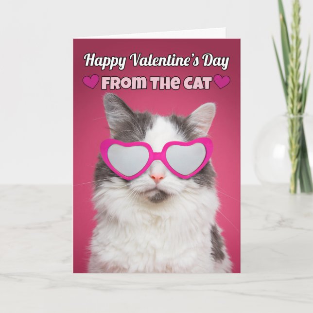 Happy Valentine's Day from the Cat Humour Holiday Card (Front)