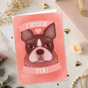 Happy Valentines Day From the Dog  Card