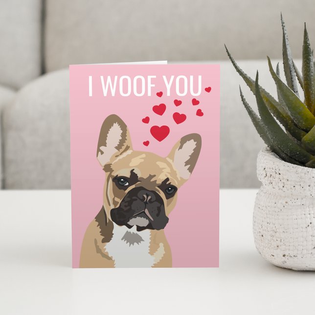 Happy Valentines Day From the Dog | French Bulldog Card (Creator Uploaded)