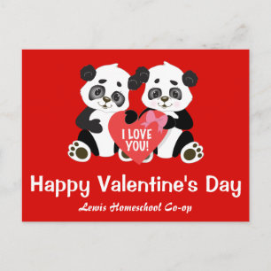 Happy Valentines Day from Your Homeschool Co op Postcard