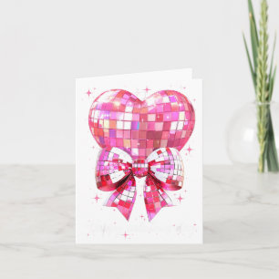 Happy Valentine's Day Funny Coquette Disco Ball He Card