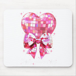 Happy Valentine's Day Funny Coquette Disco Ball He Mouse Mat