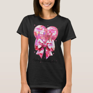 Happy Valentine's Day Funny Coquette Disco Ball He T-Shirt
