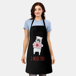 Happy Valentine's Day -Funny Dog Valentine Quotes  Apron