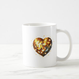 Happy Valentine's Day Funny Gold Coquette Disco Ba Coffee Mug