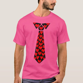 Happy Valentine's Day Funny Heart Tie Romantic Hol T-Shirt