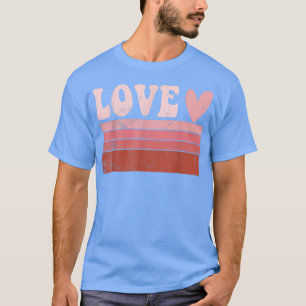 Happy Valentine's Day Funny Retro Love Graphic T-Shirt