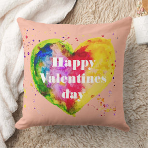Happy Valentines Day Gay Couple LGBT Cushion