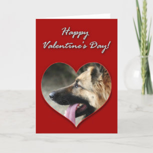 Happy Valentine's Day German Shepherd Card
