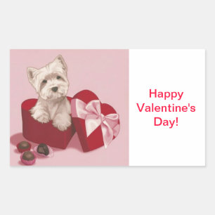 Happy Valentine's Day Gift Tag Westie Gift Tags St
