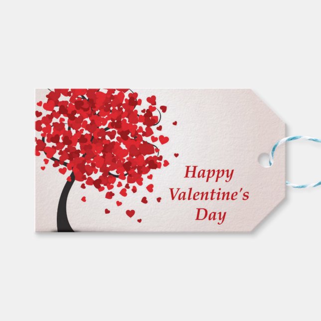 Happy Valentine's Day Gift Tags (Front (Horizontal))