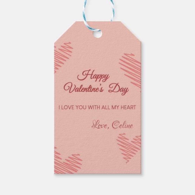 Happy Valentine's Day Gift Tags (Front)