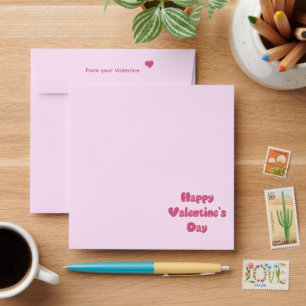 Happy Valentine's Day Glitter Envelope